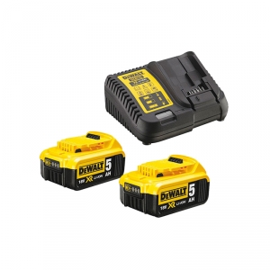 Pack 2 batteries 18V 5Ah + chargeur - DEWALT