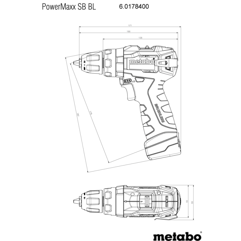 Perceuse à percussion sans fil Brusless PowerMaxx SB BL