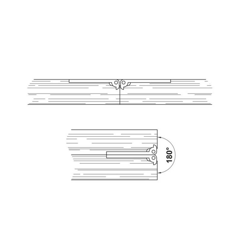 Charnière ronde à double axe