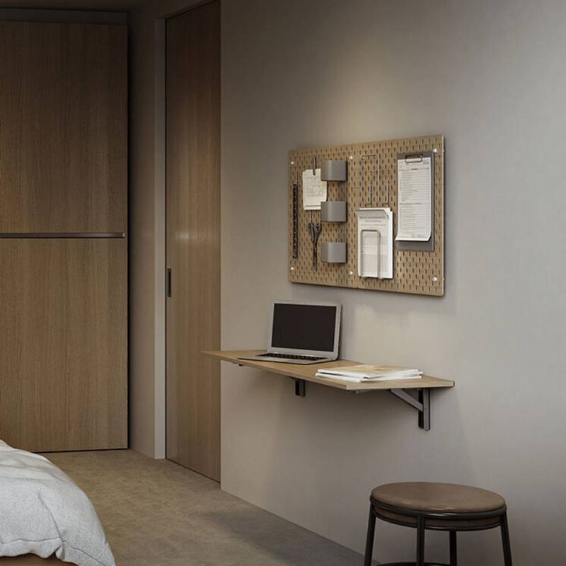 Equerre pliante amorti pour étagère