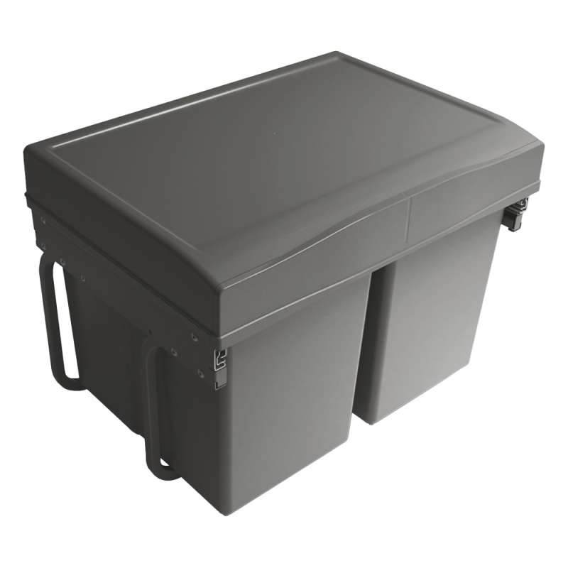 Poubelle coulissante 30L 2 seaux
