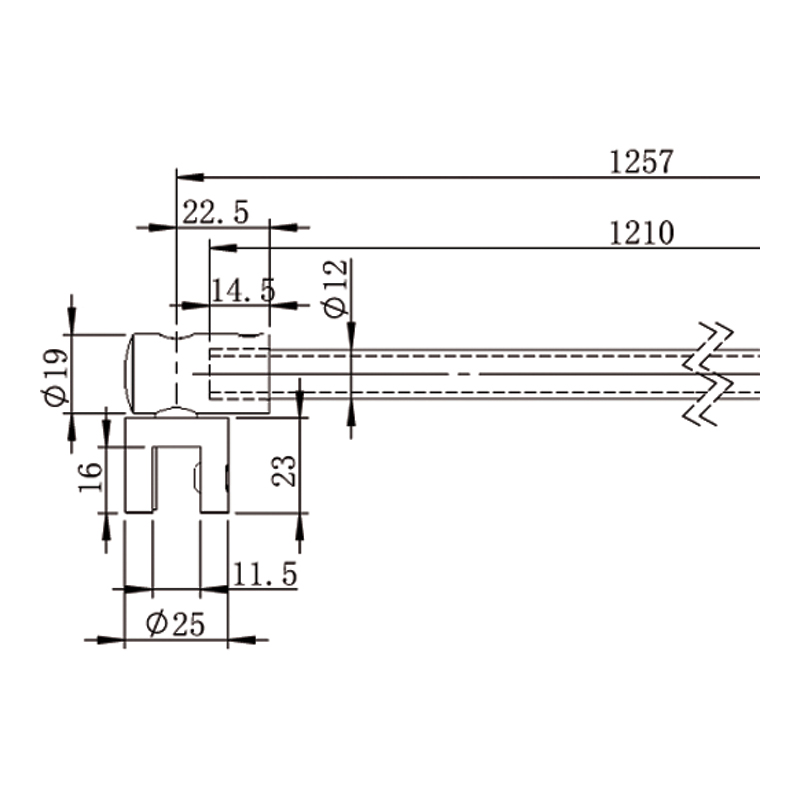 Raidisseur mural pour pare-douche