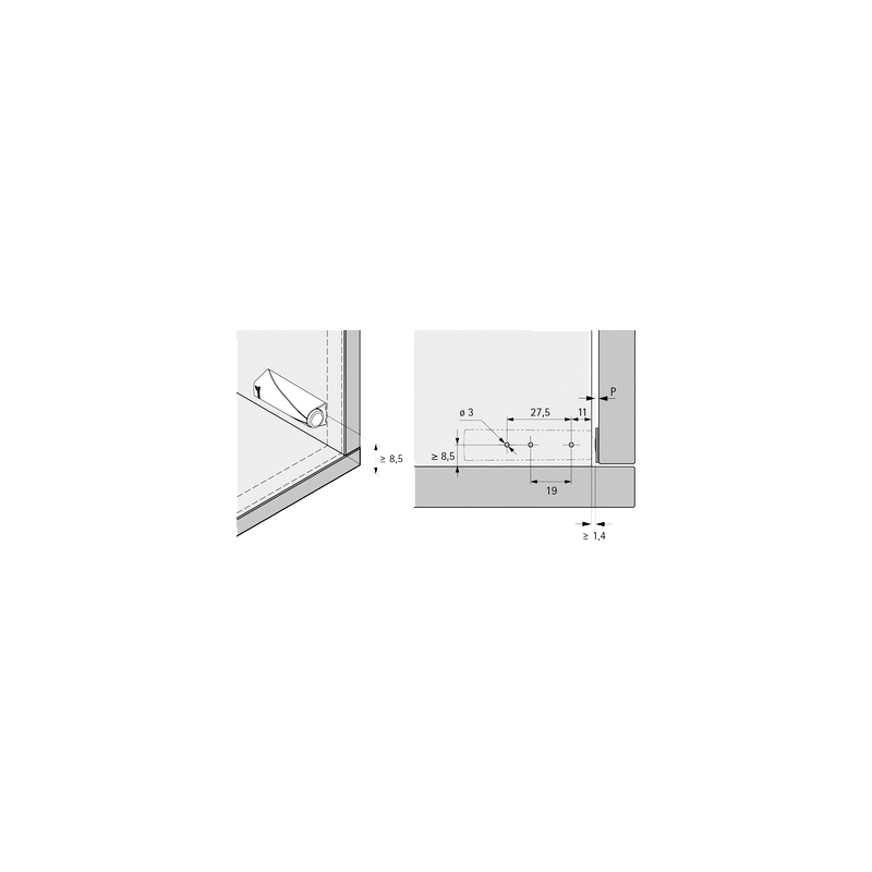 Loqueteau pousse lache sur embase