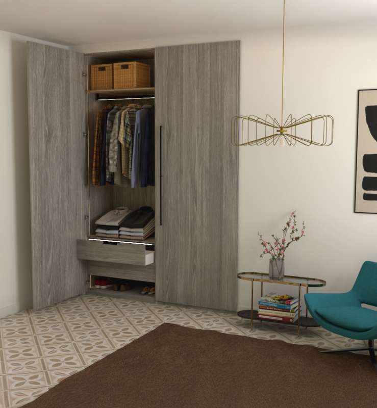 Tringle de penderie LED à recouper