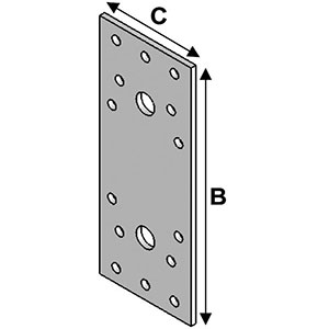 Plaque perforée d'assemblage - ALSAFIX 