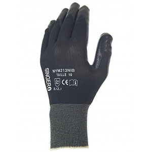 Gants polyamide NYM213NIB enduit nitrile noir - SINGER FRERES SAS