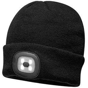 Bonnet en laine acrylique avec lampe LED  - 
