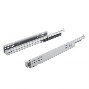 Paire de coulisse bois Quadro V6 avec Silent System - sortie totale - 30 kg - HETTICH