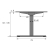 Piètement de table réglable en hauteur par moteur électrique Steelforce Pro 670 SLS Highline - HETTICH