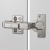 Charnière invisible inox clipsable avec amortisseur intégré dans le bras - HETTICH