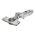 Charnière invisible inox clipsable avec amortisseur intégré dans le bras - HETTICH