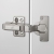 Charnière invisible inox clipsable avec amortisseur intégré dans le bras - HETTICH