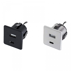 Chargeur USB 5V/1A double à encastrer - ITAR